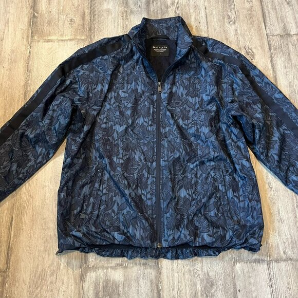Athleta Sightseer Lace Jacket, Blue/Black, size Large - Picture 4 of 10